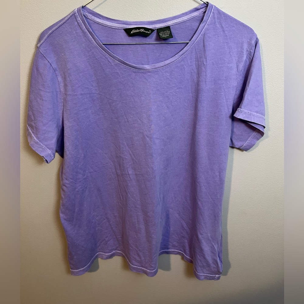 Light Purple Eddie Bauer Scoop Neck Tee
